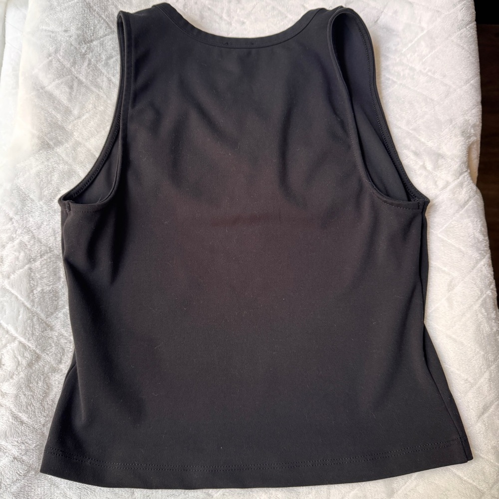 Express Body Contour Tank Top - Black with Buttons - Size SM Small - Picture 2 of 7